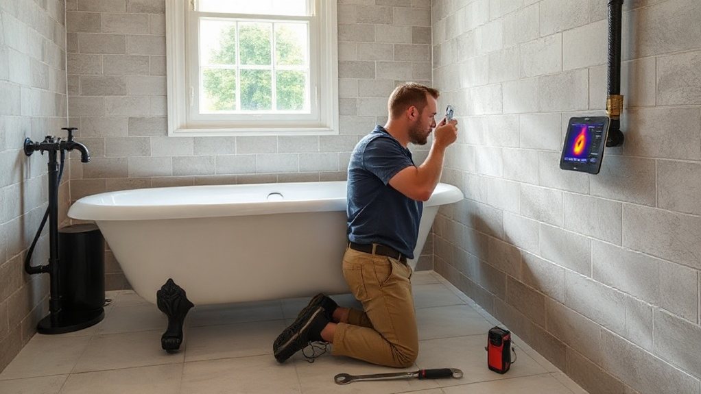 Trace and access leak detection engineer with thermal imaging in Streatham